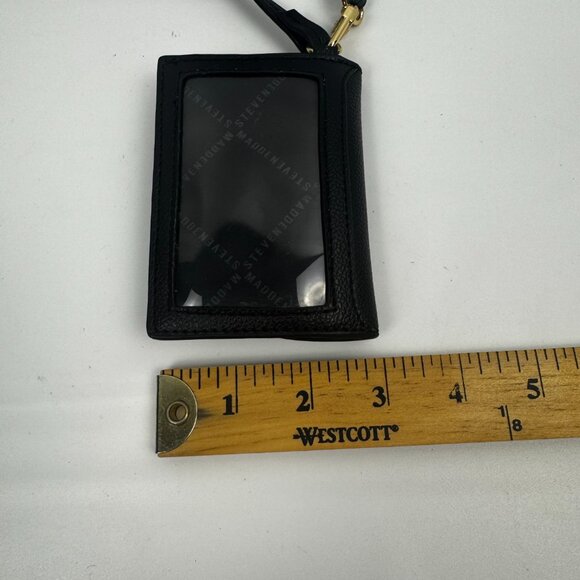 Steve Madden Wristlet Black Wallet ID, Credit Card Holder, Mirror Satchel - Picture 7 of 7